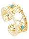 Loisir Women's Gold Plated Ring with Zircon