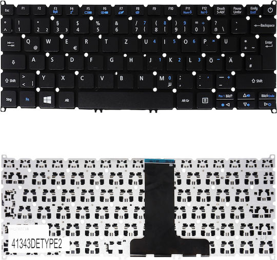 German Laptop Keyboard Acer Aspire Es1-132 Travelmate Spin B1 Tmb118 6b.vhpn7.004 6b.gg2n7.028 6b.gg3n7.028 Nki11130c6 Power Key De No Frame Black Code 41343detype2