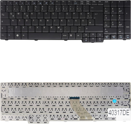 German Laptop Keyboard For Acer Aspire 5535 5735z 5737 6530g 7000 7100 7520 7720g 9300 9400 9420 9800 9920g 9j.n8782.r0m 9j.n8782.r0s De Black Code 40317de