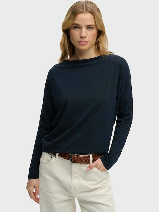 Superdry Superdry Damen Langärmeliges Top Marin...