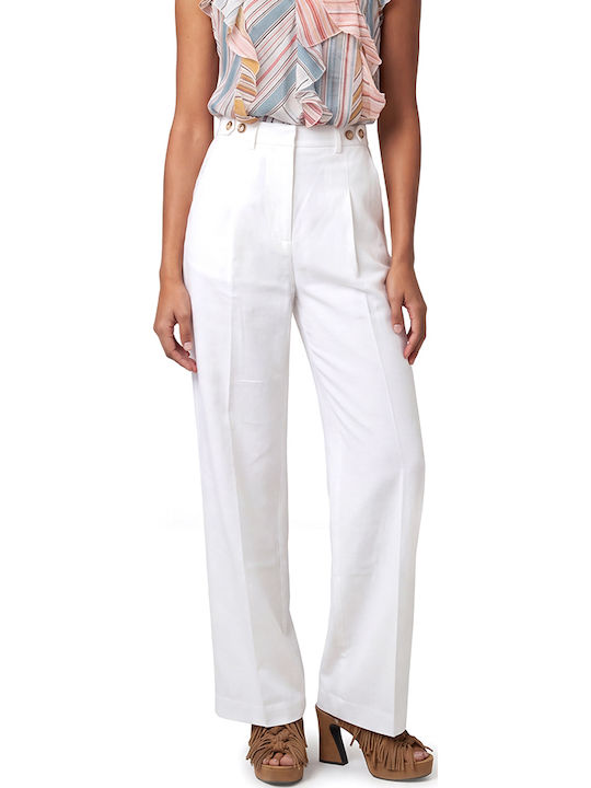MY T Γυναικείο Ψηλόμεσο Υφασμάτινο Παντελόνι σε...