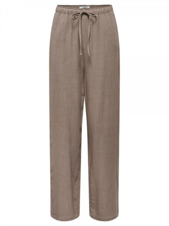 Only Women's Fabric Trousers Walnut