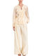 Women's Fabric Trousers Cashew