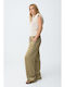 Women's Pantaloons with Rubber Band in Relaxed Fit Green