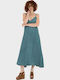 Summer Midi Wrap Dress Petrol