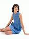 Summer Mini Shirt Dress Denim