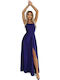 Maxi Dress for Wedding / Christening Open Back Navy Blue