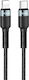 Hoco Braided USB-C to Lightning Cable Μαύρο 2m 51376-OC