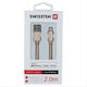 Swissten Geflochtenes USB-A-zu-Lightning-Kabel Gold 2m