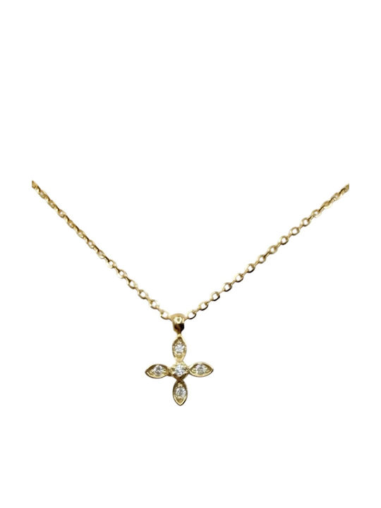 Kontopoulos Gold Cross 9K with Chain