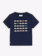 Kinderoberteile T-Shirt Marineblau