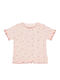 Kids Short-Sleeved Pink Blouse Flowers