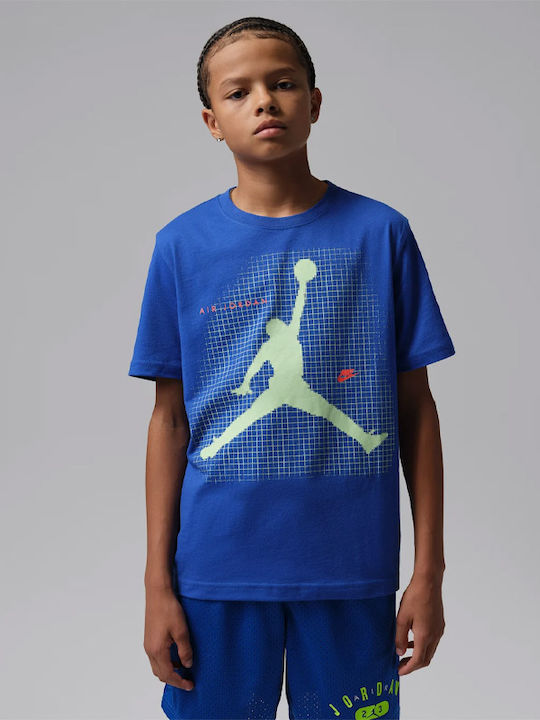 Jordan Παιδικό T-shirt Μπλε Jumpman Grid Blur