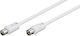 Bridge Cable Antenna Cable Coax Male - Coax Female White 1.5m 3898 1pc