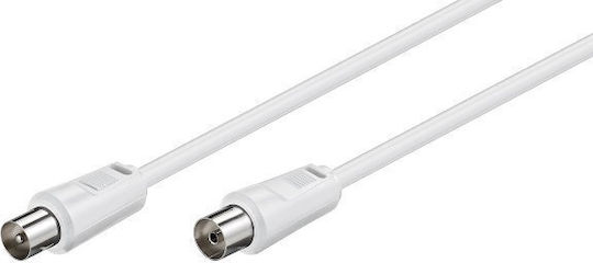 Bridge Cable Antenna Cable Coax Male - Coax Female White 1.5m 3898 1pc