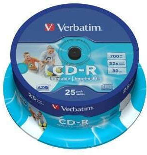 Verbatim Εγγράψιμο CD-R 52x Cake Box 1τμχ