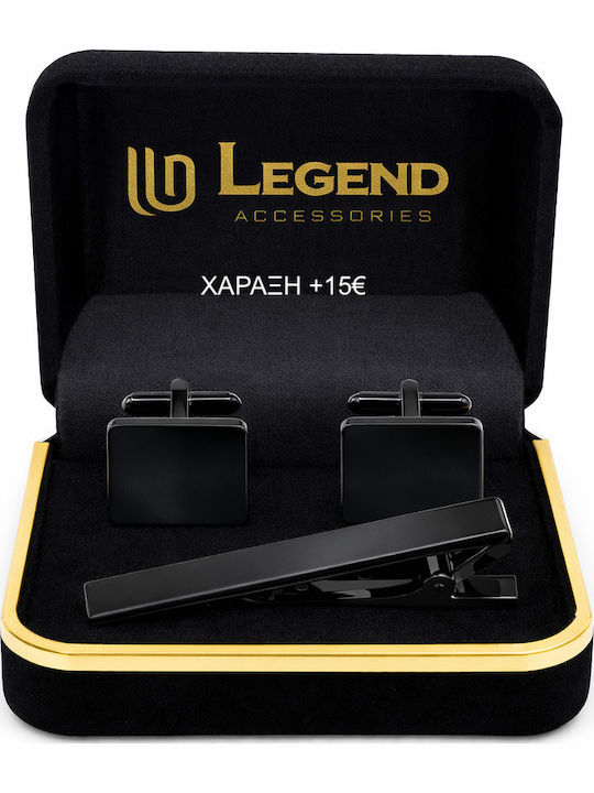 Legend Accessories Butoni Din Otel În Culoare Neagră