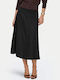 Leinen Maxi Rock Schwarz