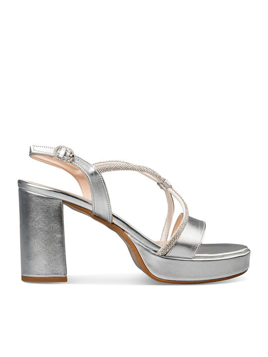Beatris Sandale Cu Strasuri Argintii 6705 Silver