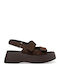 Women's Flat Sandals Flatforms Brown