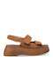 Women's Flat Sandals Flatforms Brown