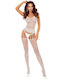 Passion Bs119 White Floral Bodystocking