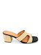 Mules With Chunky Low Heel In Black Colour SJ-KK-1306-26ML-BLACK