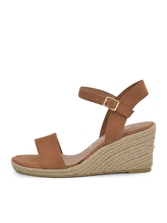 Knitted Women's Espadrilles in Brown Colour