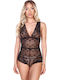 Lace Brazil Bodysuit Black