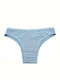 Cotton Women's Briefs with Lace Light Blue