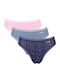 Cotton Women's Slip 3Pack With Lace Blue