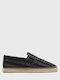 Leather Men's Espadrilles in Black Colour