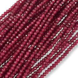Bordeaux Beads Jade 3x4mm Faceted