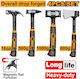 Ingco Set Ciocane 454g cu Mâner din Fibră de Sticlă HCH9004L