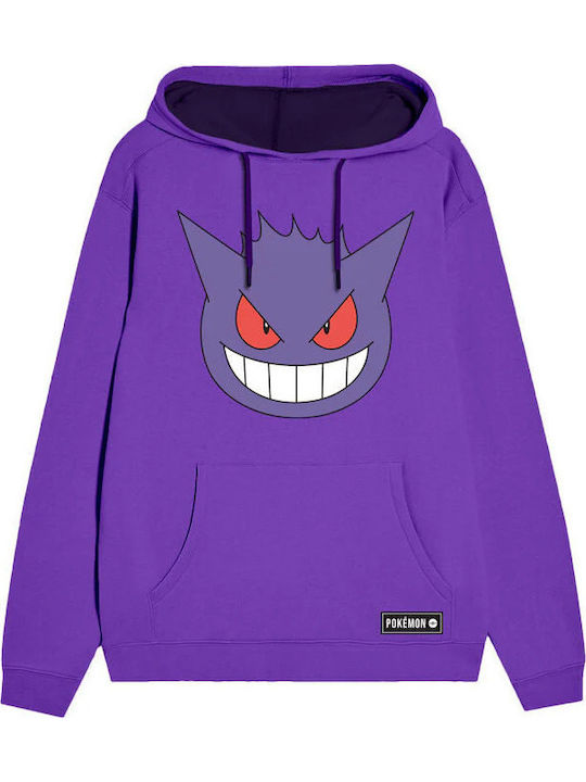 Pokémon Hooded Sweater Gengar Face Pok04052hsc Pokémon Hooded Sweater Gengar Face Pok04052hsc