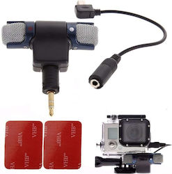 Stereo Microphone Gopro Hero 3 3+ 4 Mounting Stickers Adapter Stereo Microphone Gopro Hero 3 3+ 4 Mounting Stickers Adapter