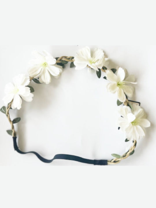 Ro-Ro Accessories Детска Лента за Коса в Бял Цвят