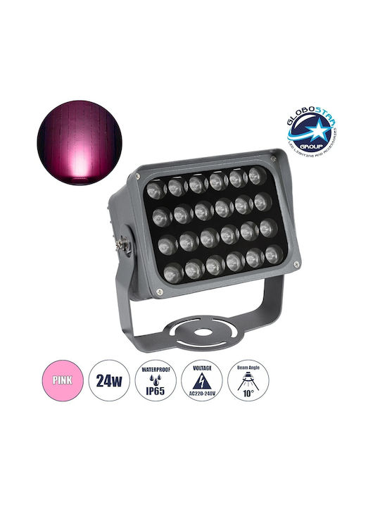 GloboStar Floodxena Σποτ Δαπέδου LED 24W IP65 Γκρι