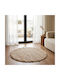 Ravelia Sombrero Non-Slip Round Summer Jute Beige Living Room Rug Φ100cm