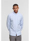 Long Sleeve Cotton Striped Shirt Lighthorizonblue/White