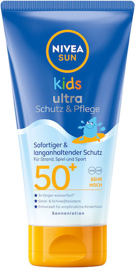 Nivea Sun Kids Ultra SPF50 Αδιάβροχο Παιδικό Αντηλιακό Γαλάκτωμα για Πρόσωπο & Σώμα 150ml