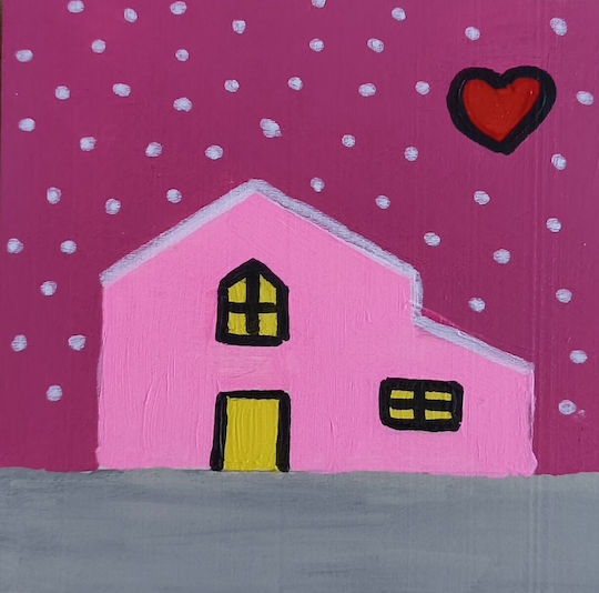 Pink Winter House Κάδρο