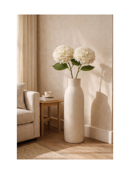 Λουλουδι Ορτανσιας Λευκα Πεταλα 27x27x106cm Μονόχρωμο Kaeming