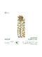 Artificial Garden Hanging Pomelo Leaf Decorative Artificial Plant Leaf Pomelo Φ17 X Y50cm