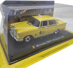 Metal Car Model Mercedes 200 Bruxelles Taxi 1962 Yellow Scale 1/43