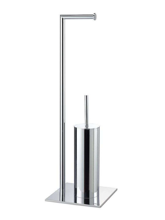24home.gr Metallic Bathroom Toilet Brush