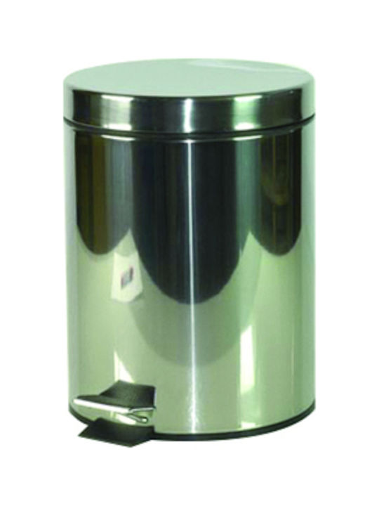 AGC Inox Badezimmer Mülleimer 5lt Silber