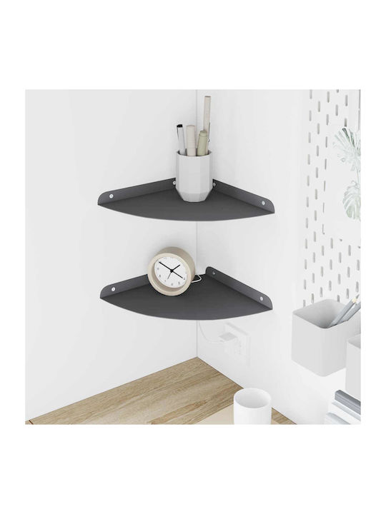 Wall Shelves Anthracite (2 Pieces) 24x24x2 cm