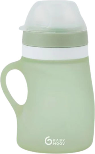 Babymoov Biberon Plastic Anti-colici cu Tetină din Silicon pentru 6+ Luni Verde 150ml