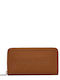 Large Leather Women's Wallet Brown